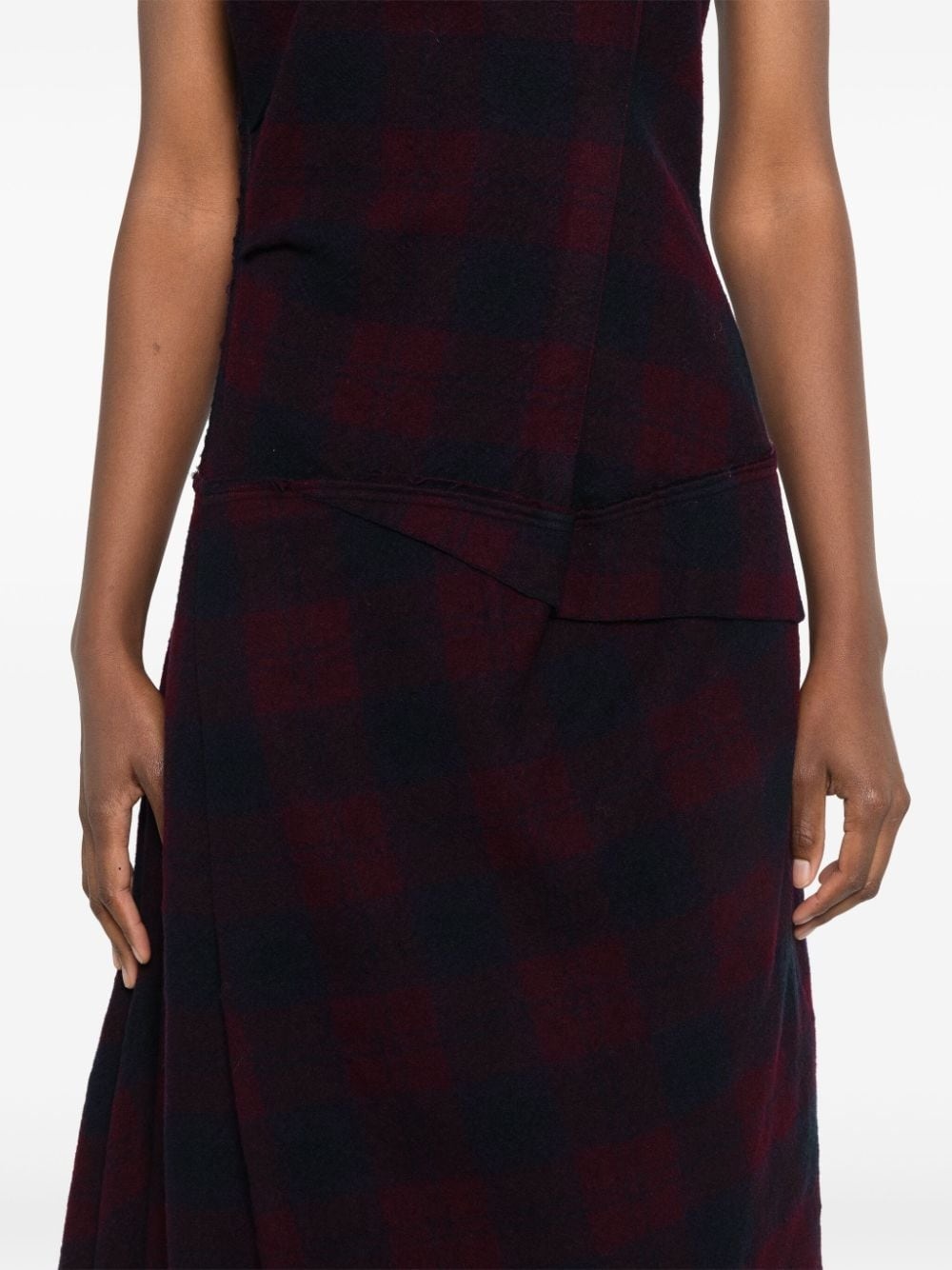 checked midi dress - 5