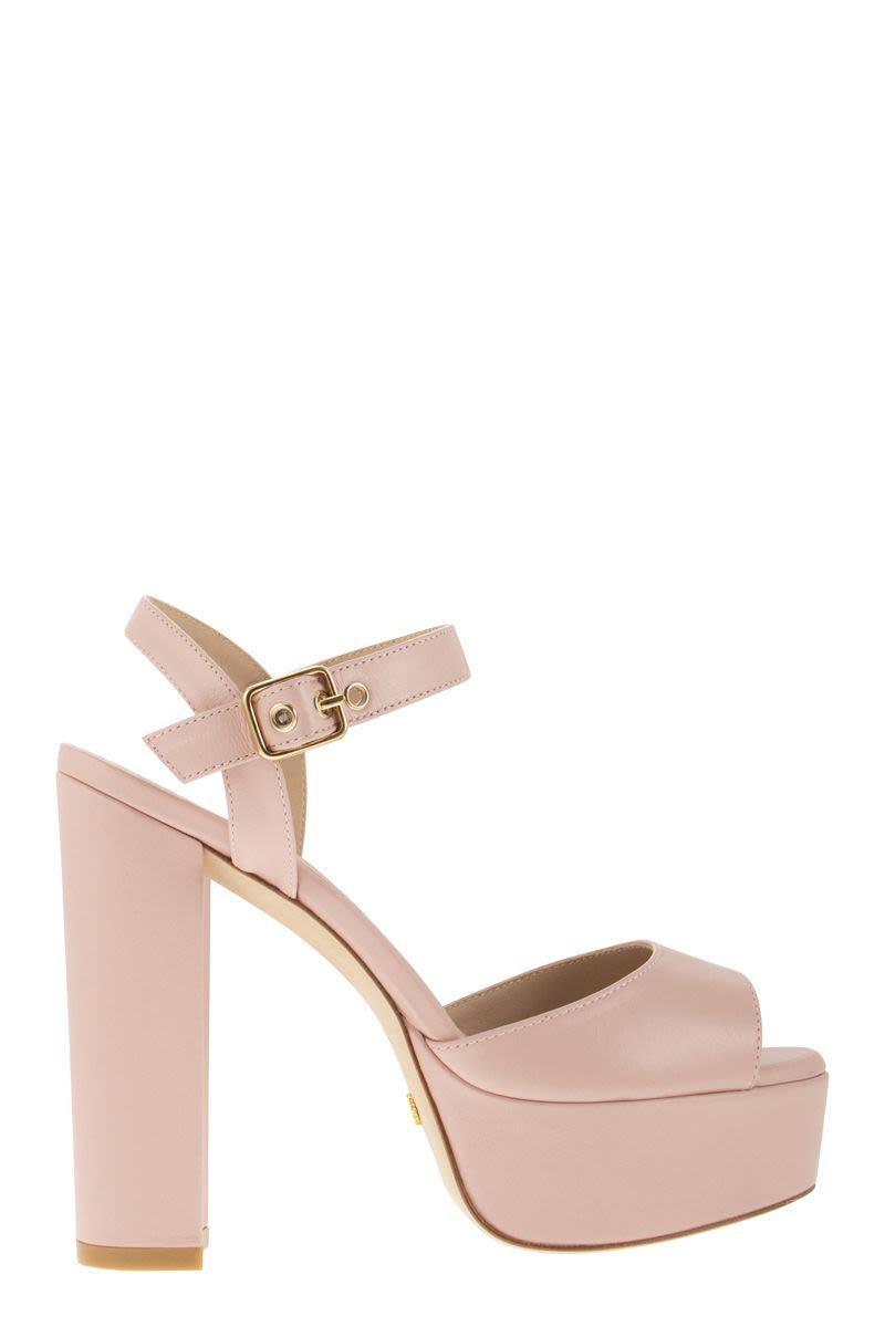 STUART WEITZMAN RYDER - LEATHER PLATFORM SANDALS - 1