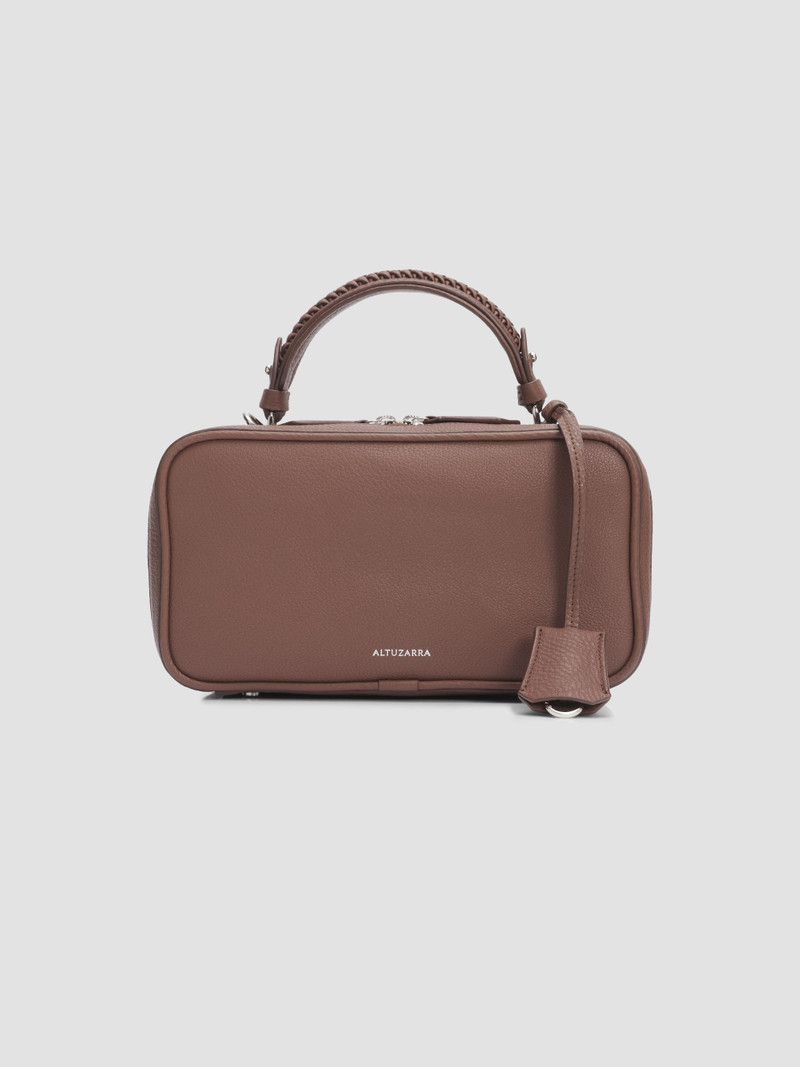 Women's Fall 3 Tack Trunk Leather Top Handle Bag - Cocoa 1