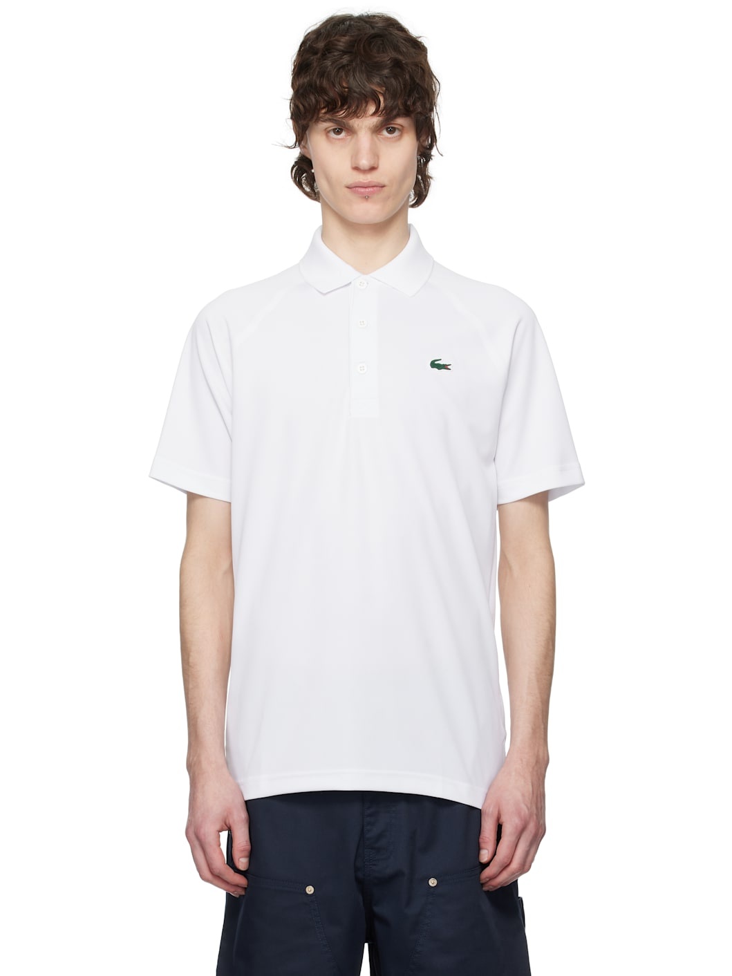 White Regular Fit UV Protect Golf Polo - 1