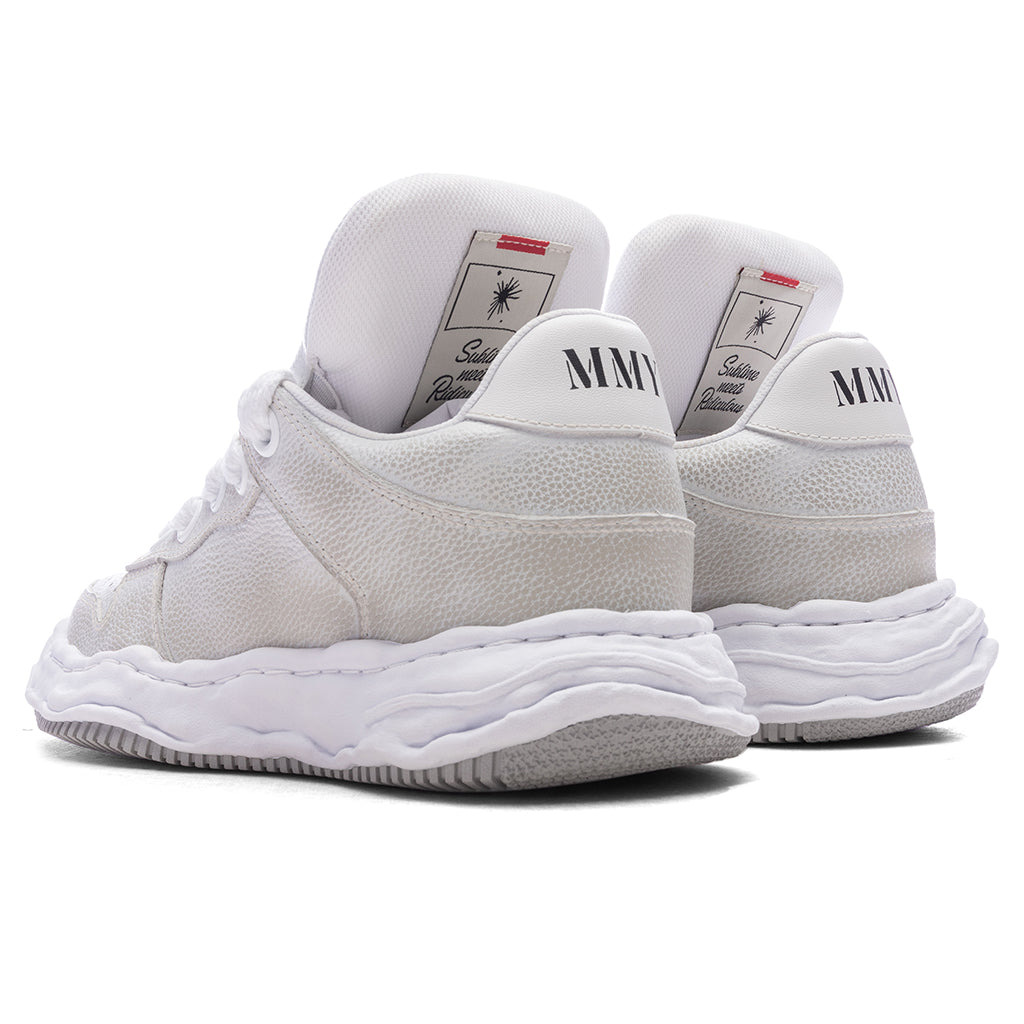 WAYNE PUFFER LOW OG SOLE BRUSHED SHRINK LEATHER - WHITE - 3