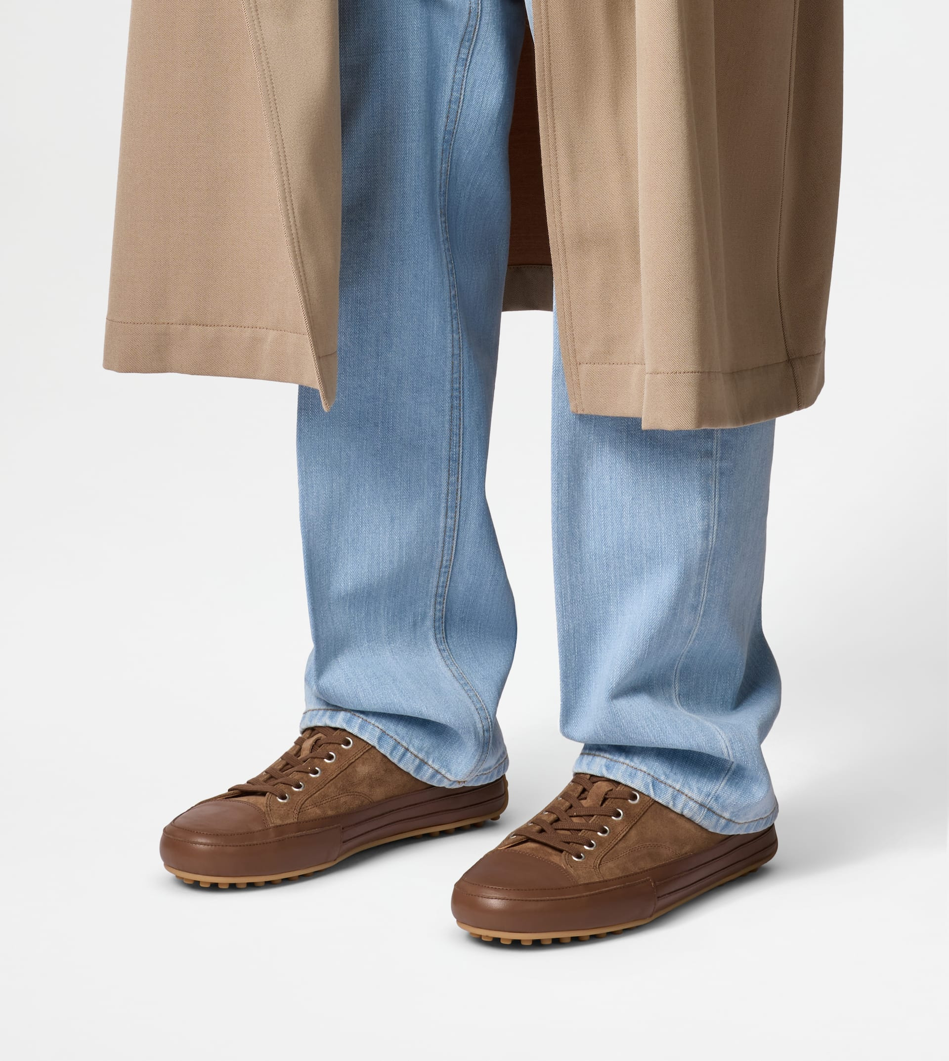 SNEAKERS IN SUEDE - BROWN - 7