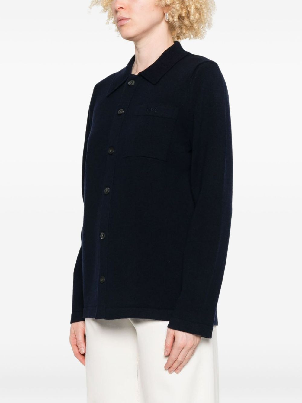 buttoned wool jacket - 3