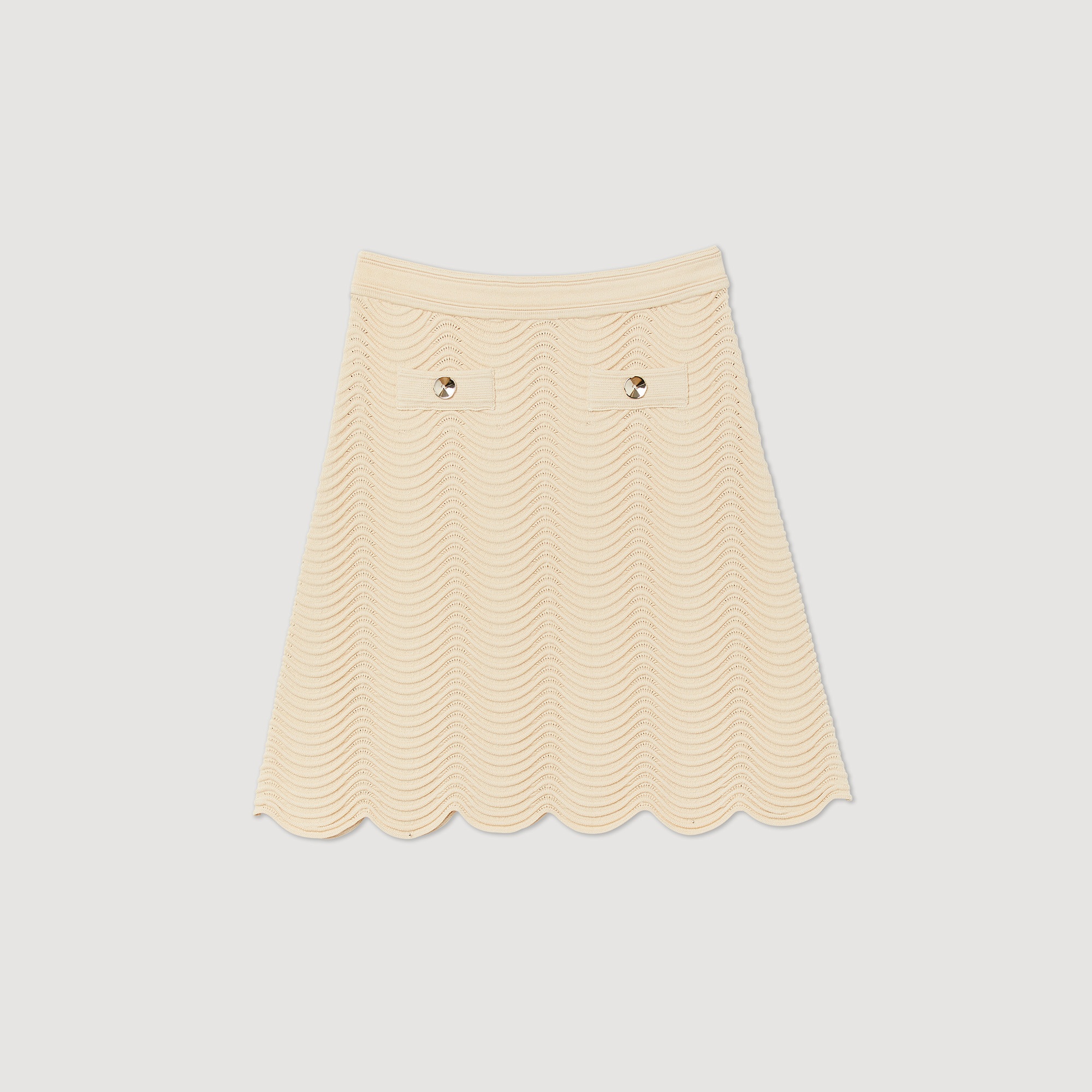 Short knitted skirt - 1