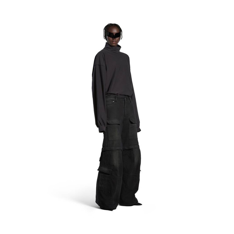 BALENCIAGA Flared Cargo Pants in Black outlook