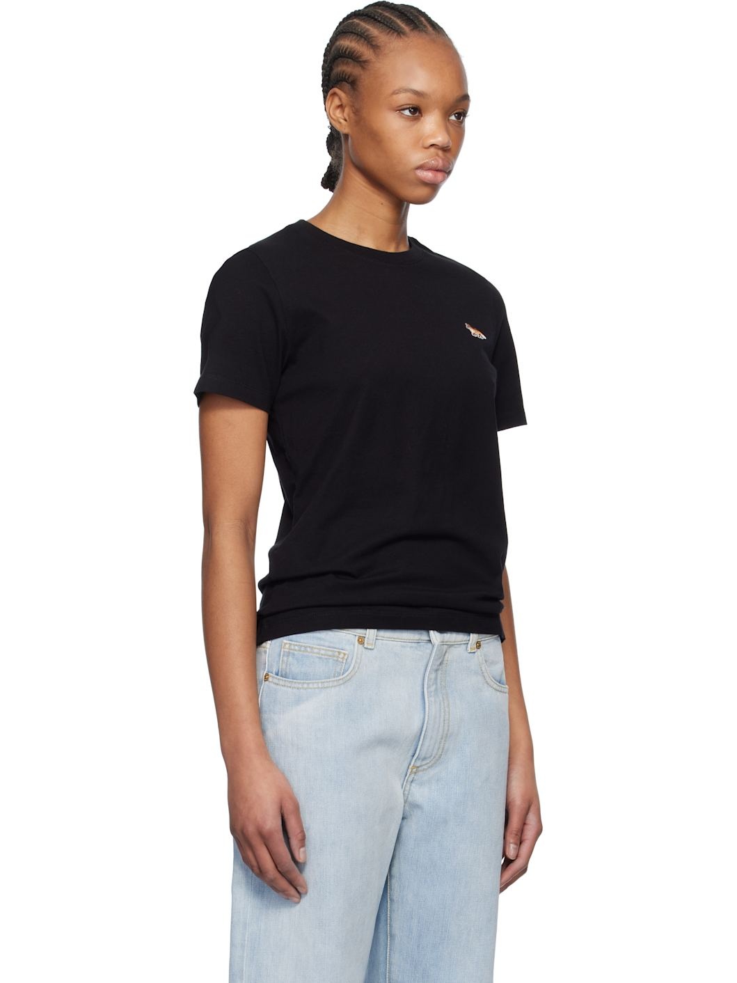 Black Baby Fox Patch Regular T-shirt - 2
