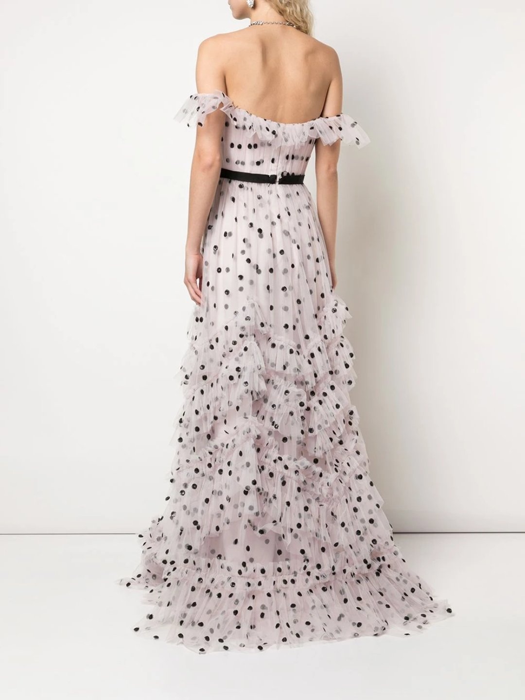 SEQUIN DOT TEXTURE GOWN - 3