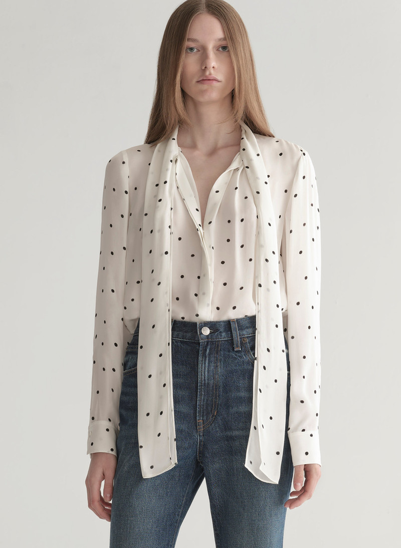 Viv Polka Dot Silk Top 3