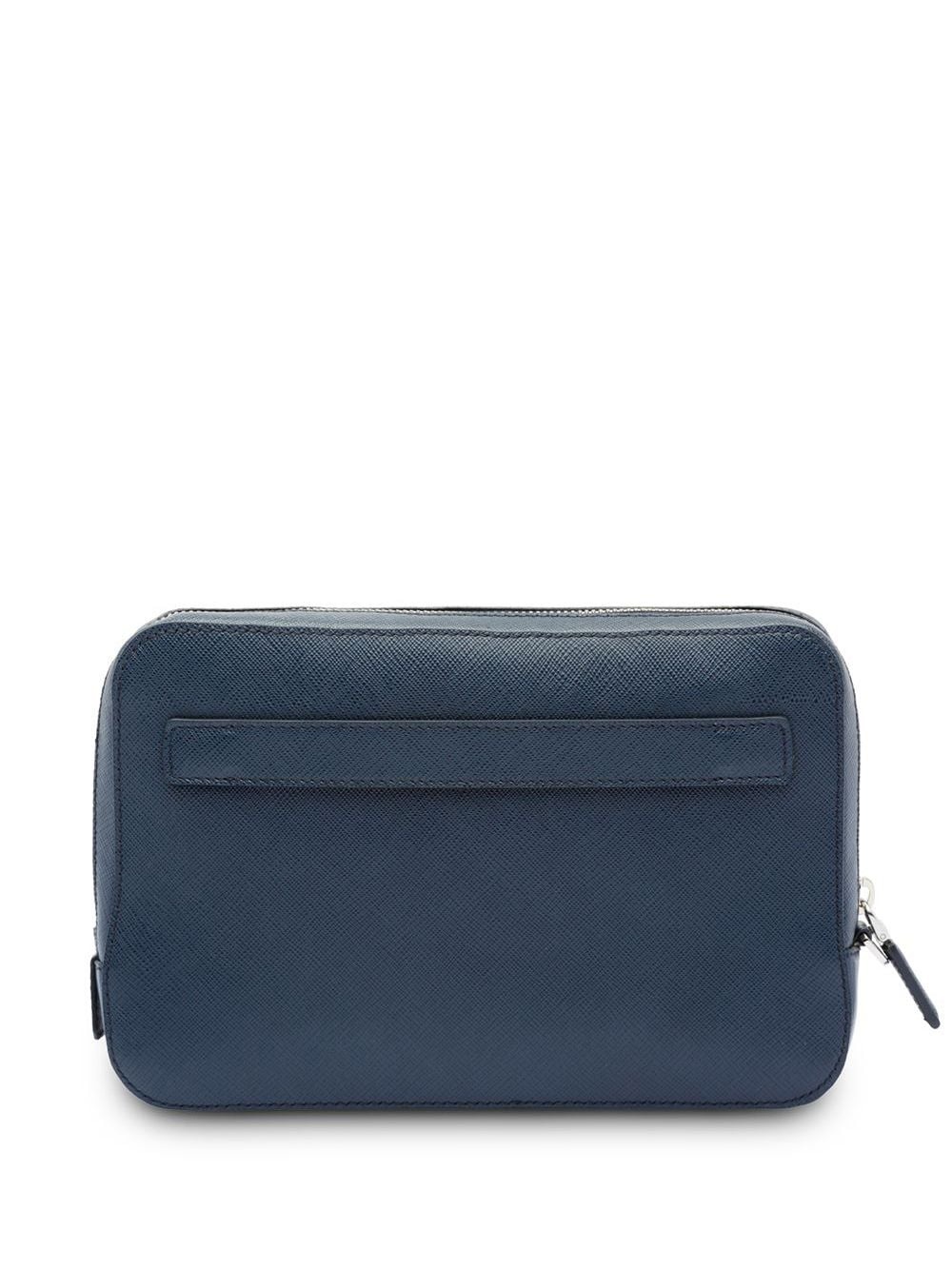 Saffiano leather clutch bag - 4