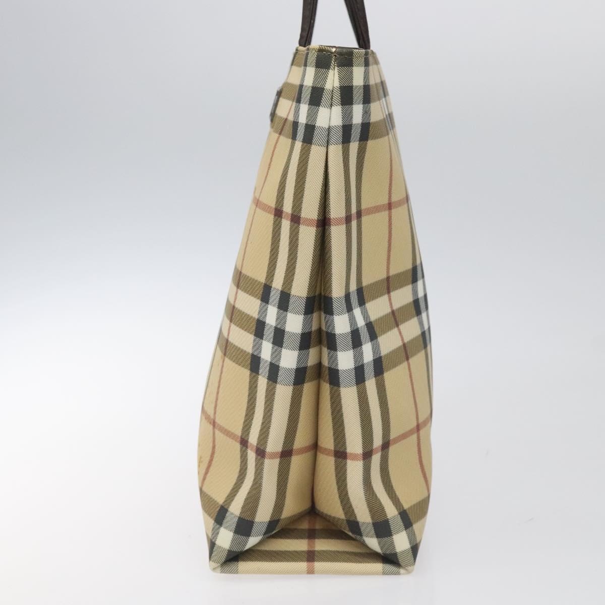 Burberry Nova Check Hand Bag Pvc Beige - 4