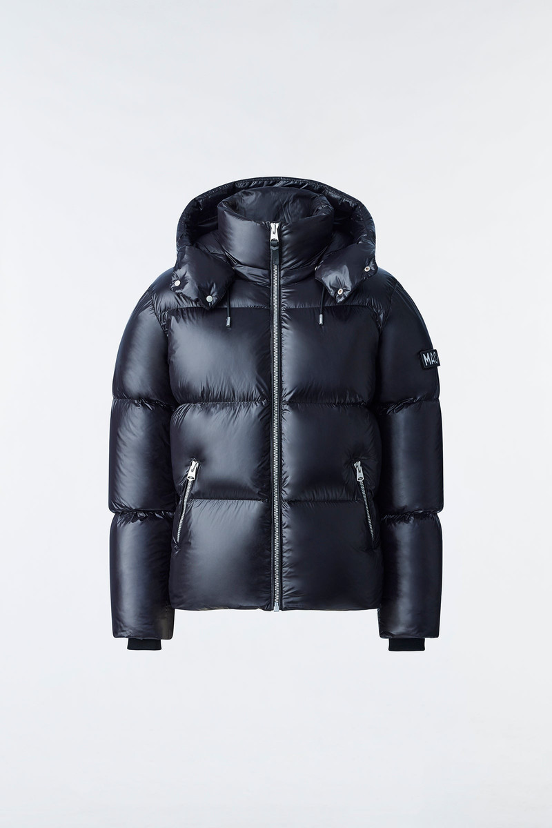 KENT-Z lustrous light down jacket with hood - 1