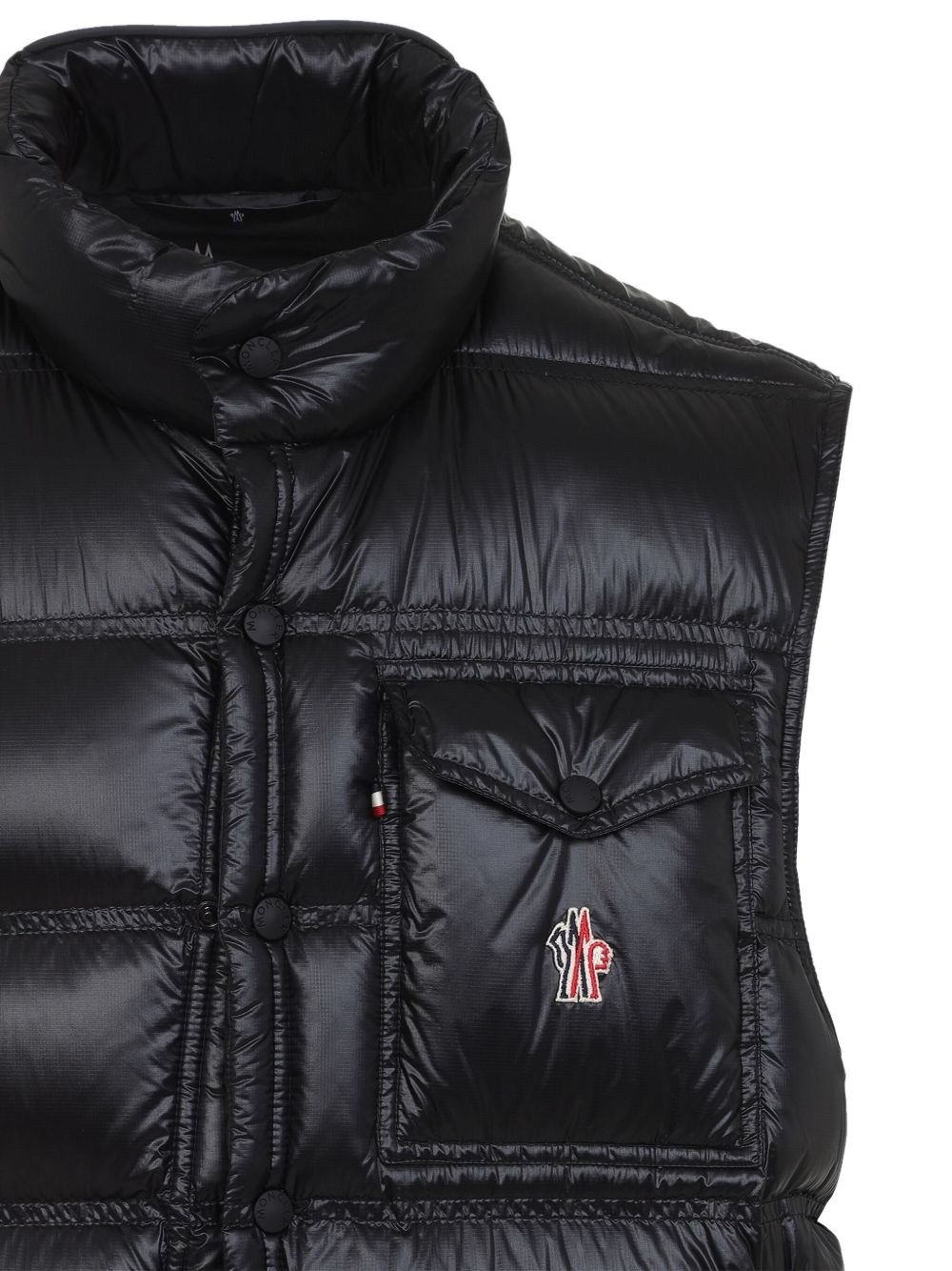 logo-embroidered gilet - 3