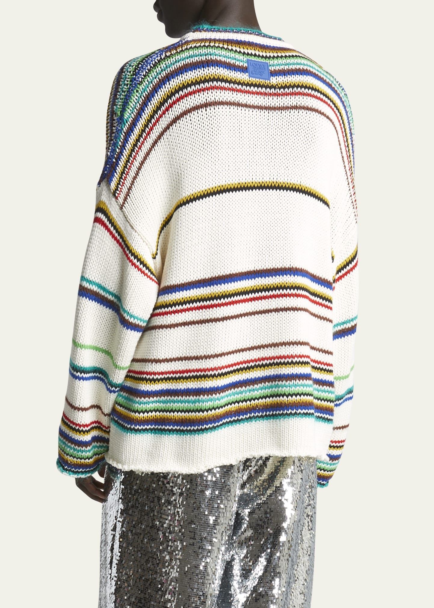Men's Loose-Knit Multi-Striped Sweater - 3