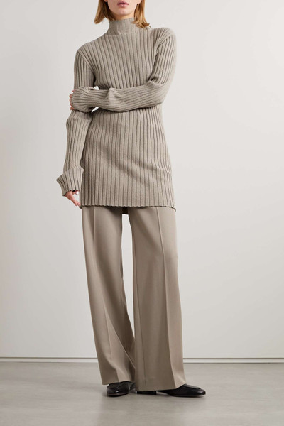 The Row Banew wool-twill straight-leg pants outlook