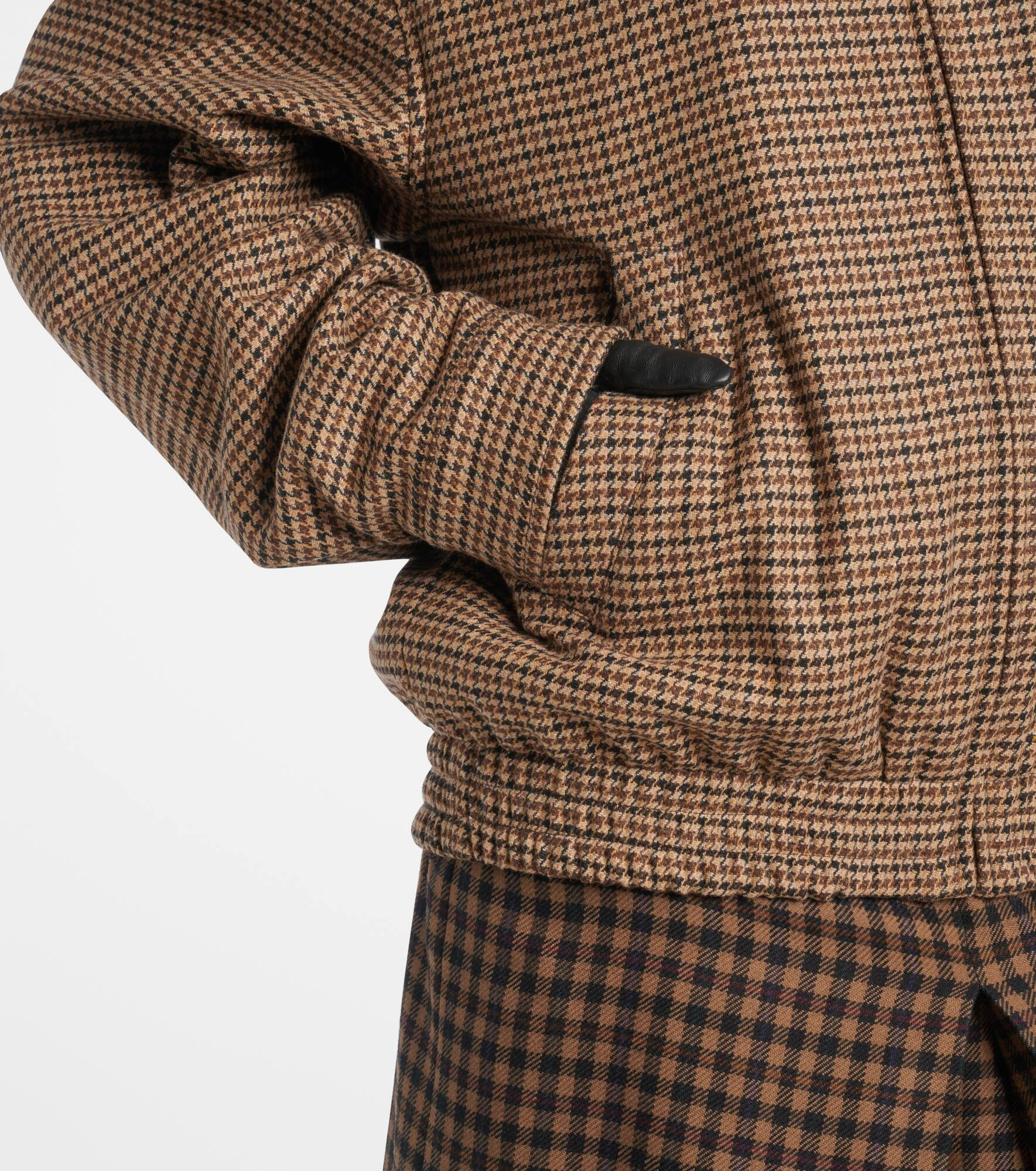 Houndstooth padded jacket - 5