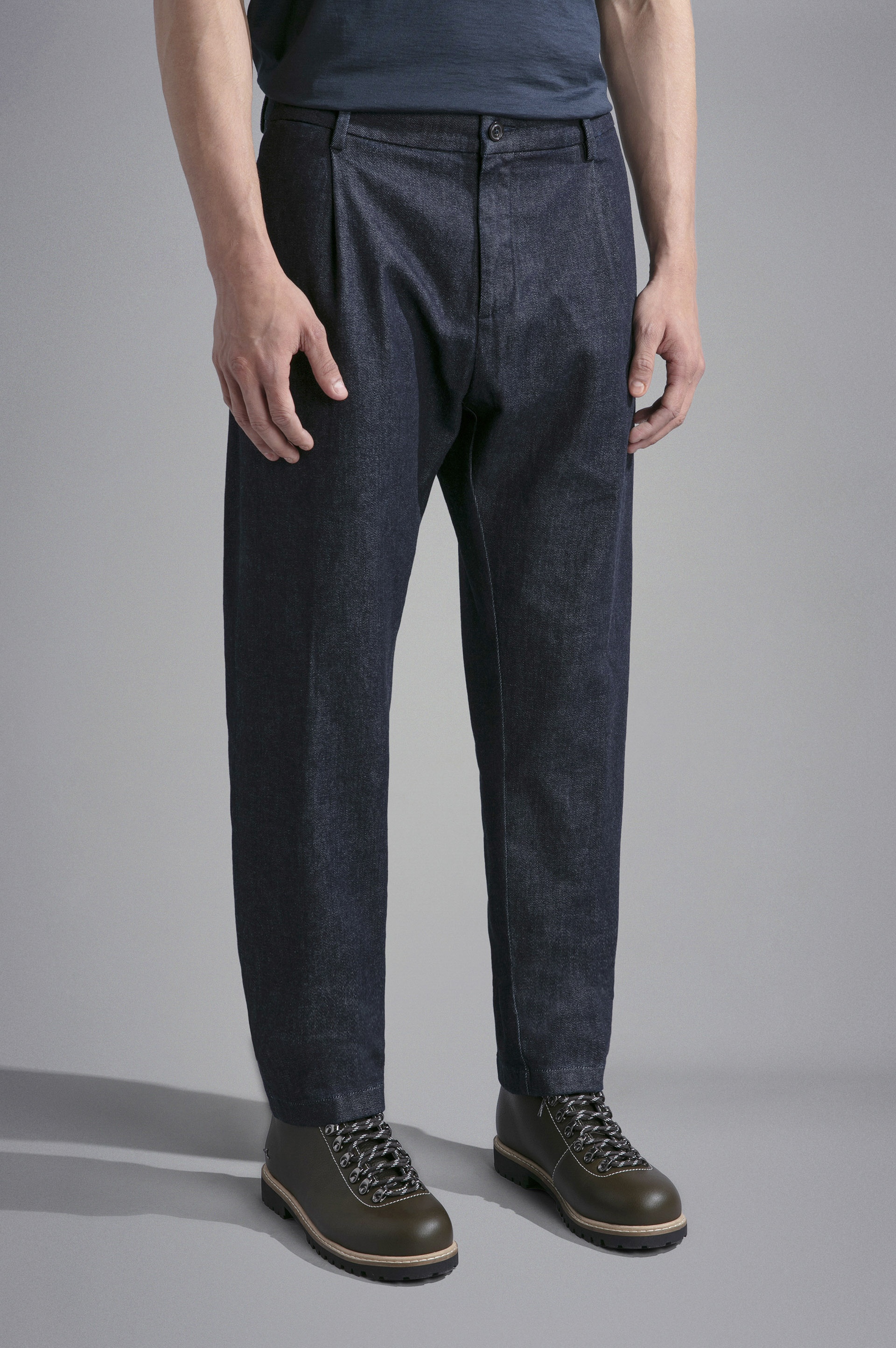 STRETCH DENIM CHINO TROUSERS - 7