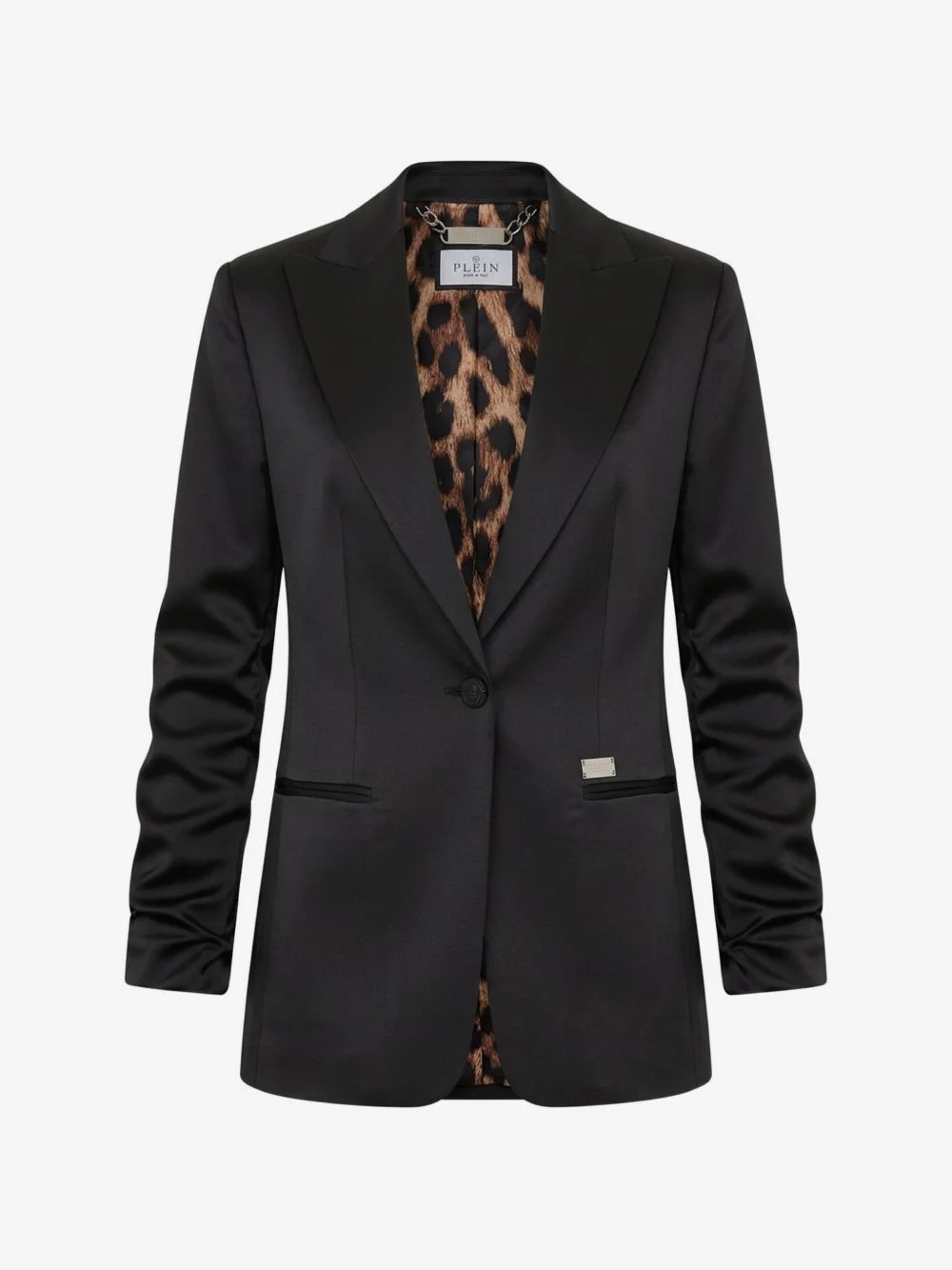 cady ruched-sleeve blazer - 1