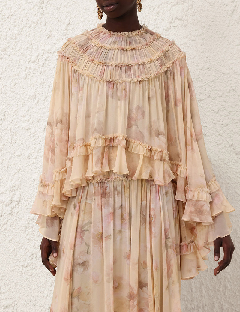 Zimmermann HYPNOTIC SHIRRED BLOUSE outlook
