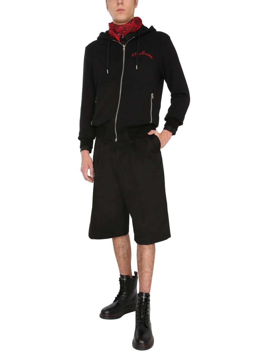 Alexander Mcqueen Men Hooded Sweatshirt With Zip - 2