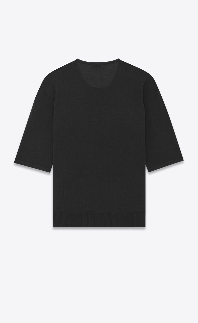 SAINT LAURENT top in cashmere, wool and silk outlook