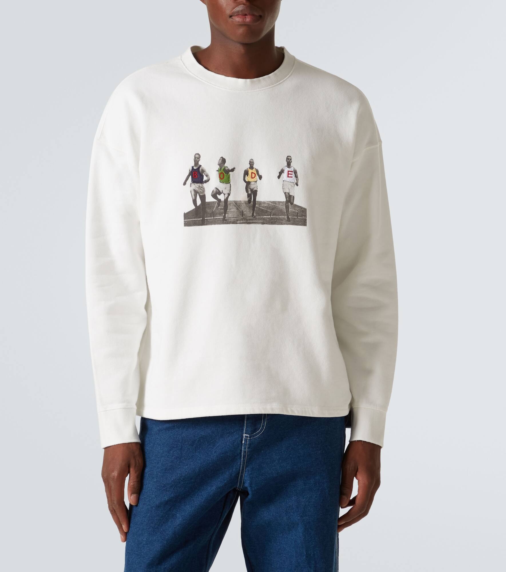 Finish Line patch-appliqué cotton sweatshirt - 3