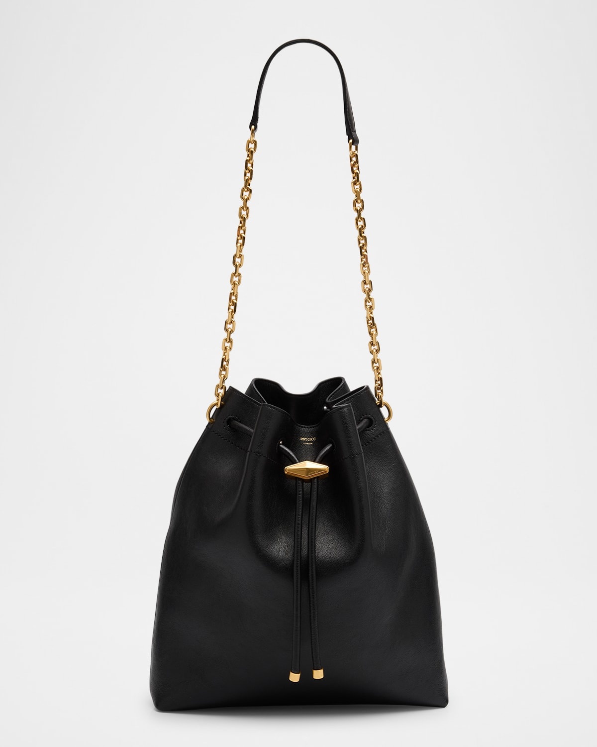 Cinch Leather Drawstring Bucket Bag - 1