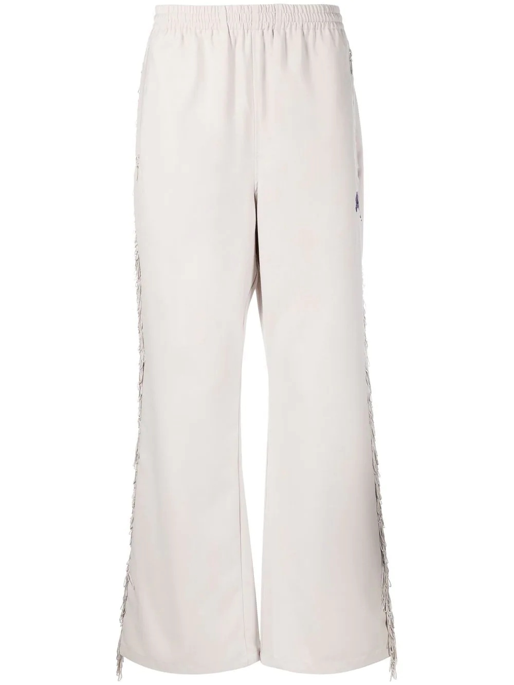logo-embroidered tasseled trousers - 2