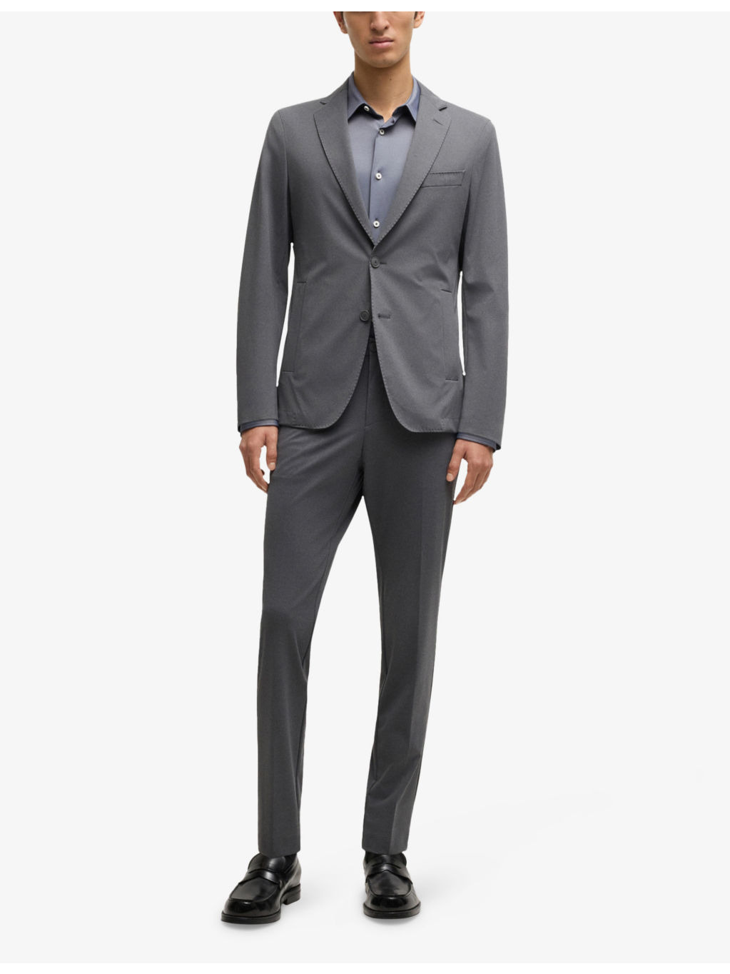 Long-sleeved stretch-woven shirt - 2