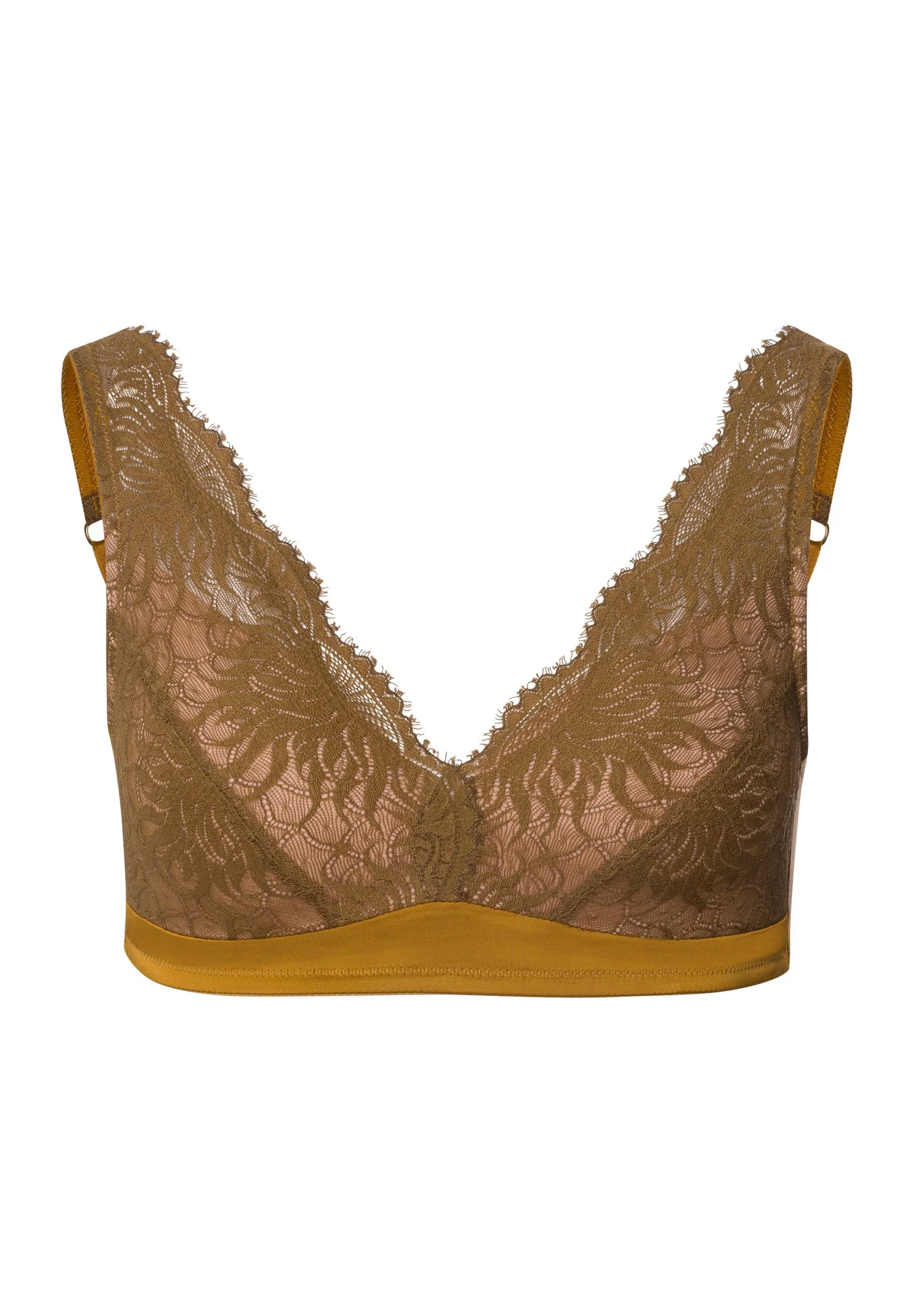 Gale Lace Trim Soft Cup Spacer Bra - 1