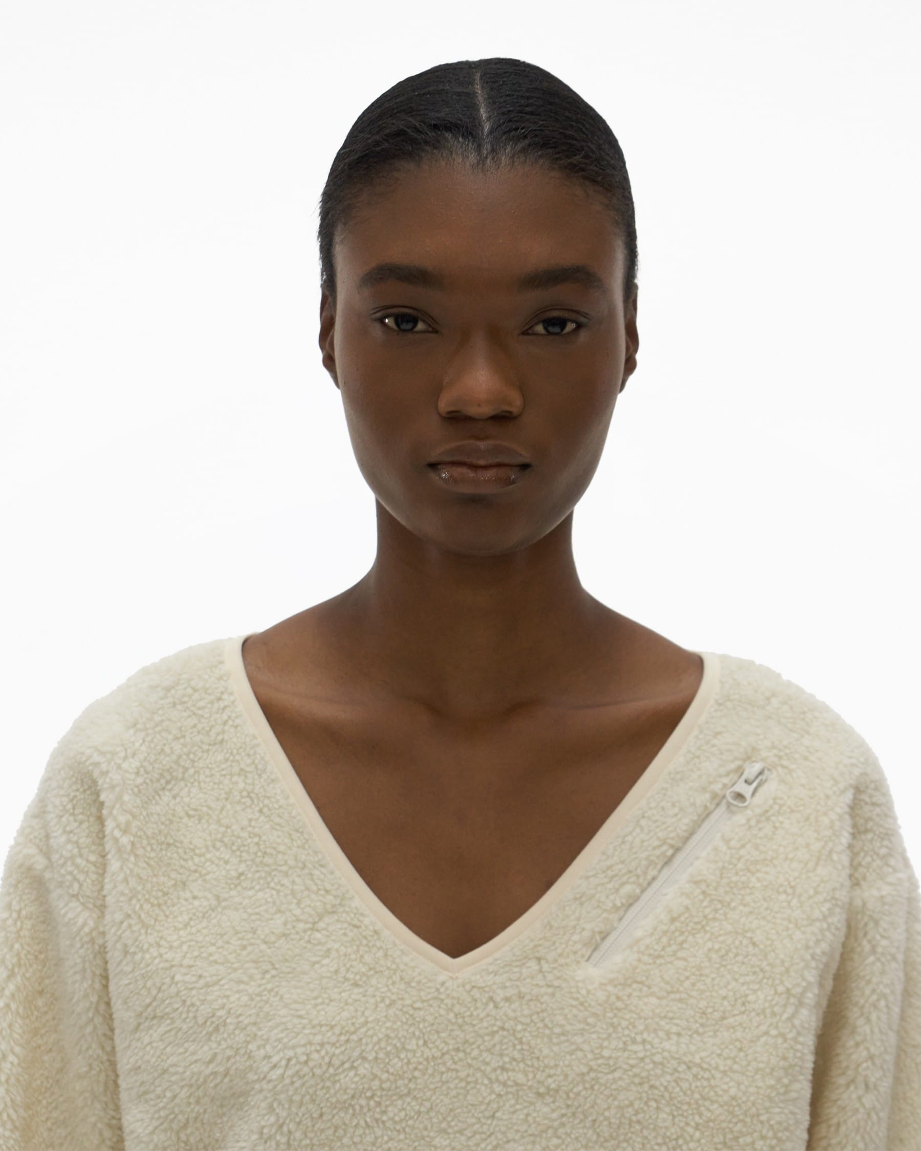 V-NECK FLEECE SWEATER - 7