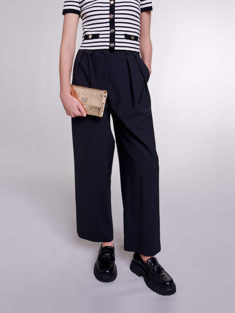 Wide-leg trousers with belt 5