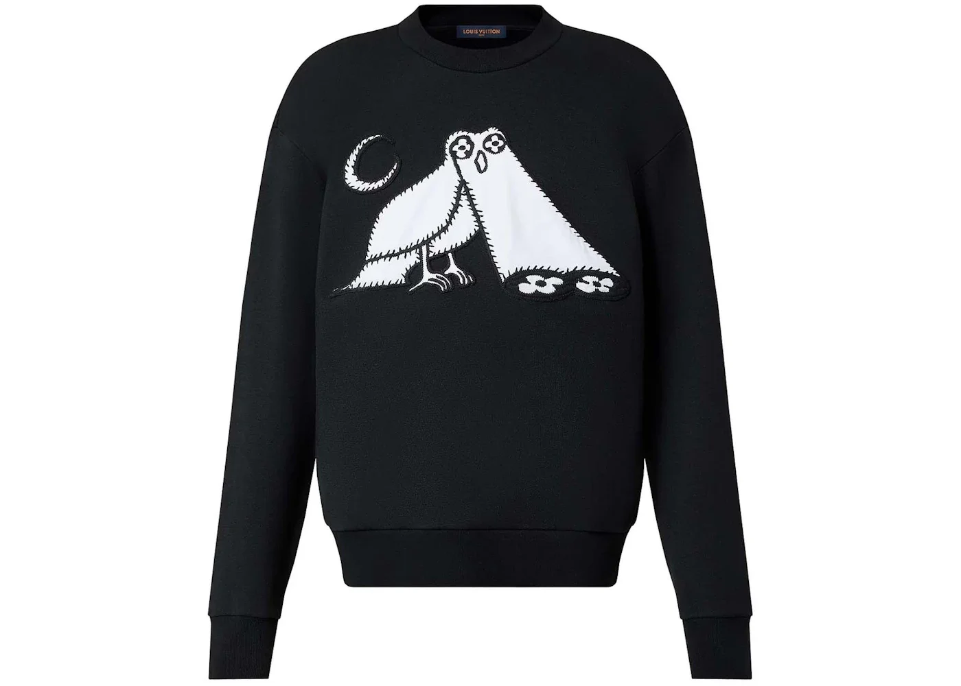 Louis Vuitton LV Comics Owl Patch Crewneck Black - 1