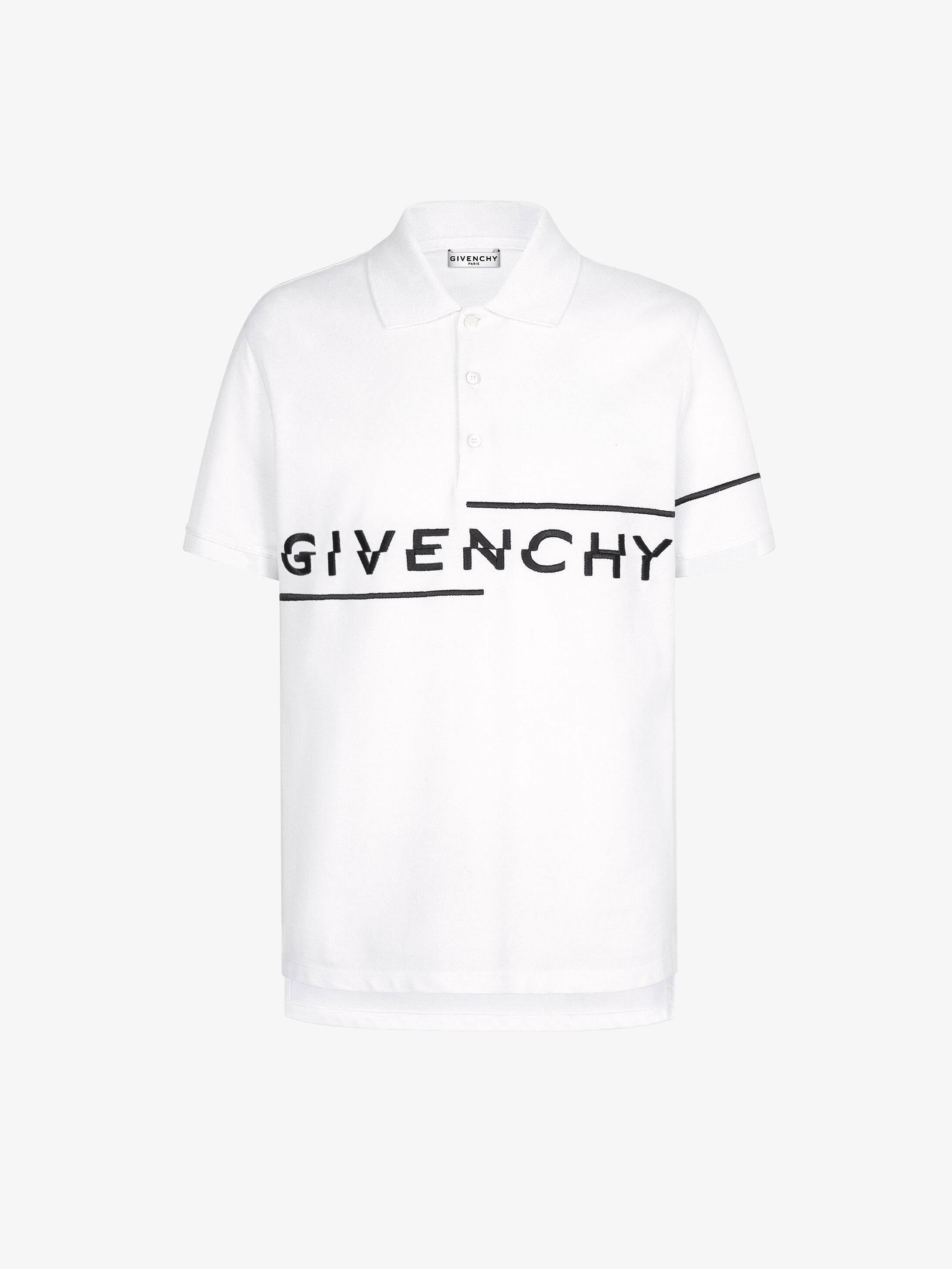 GIVENCHY Split embroidered slim fit polo - 1