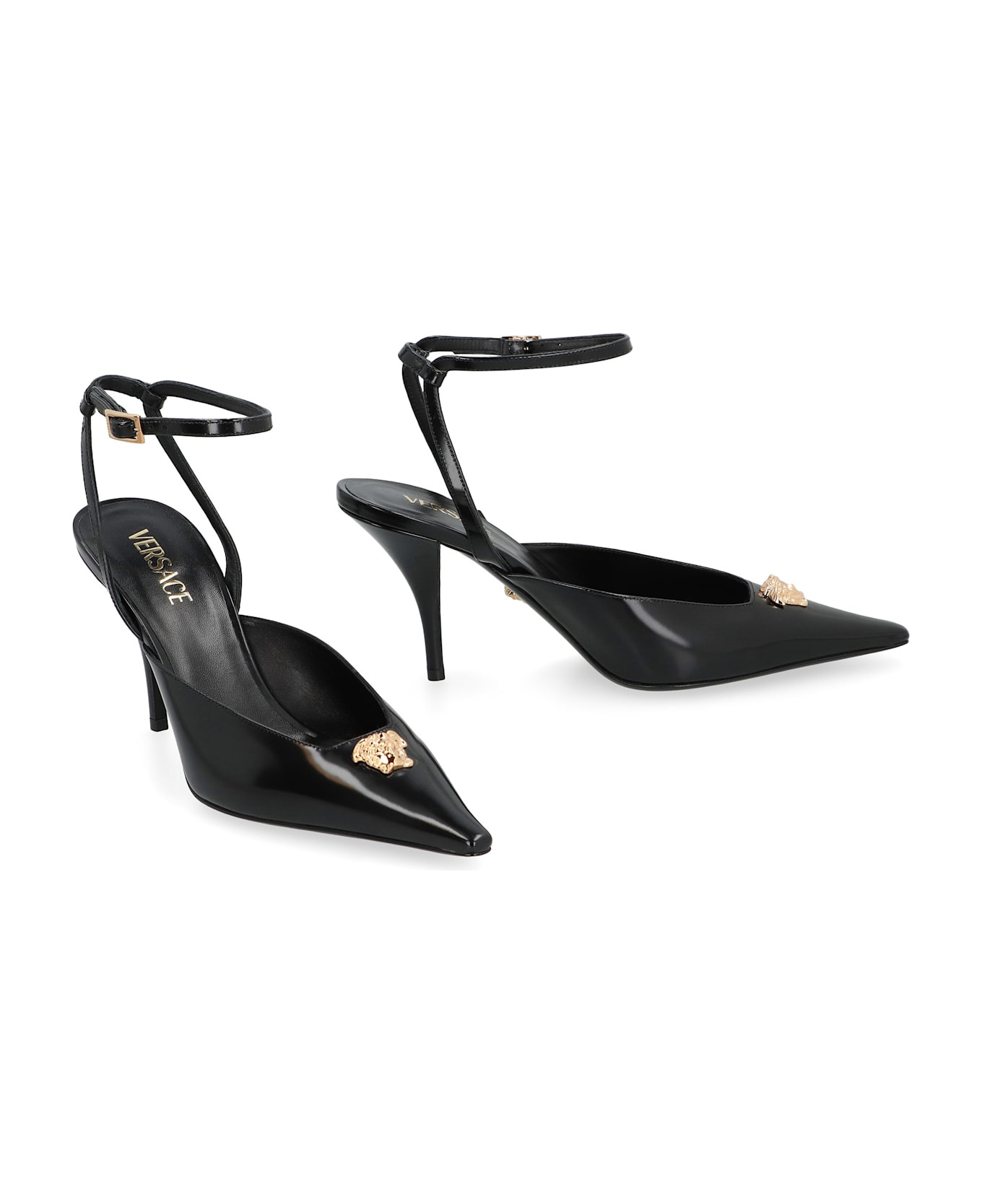 Leather Slingback Pumps - 3