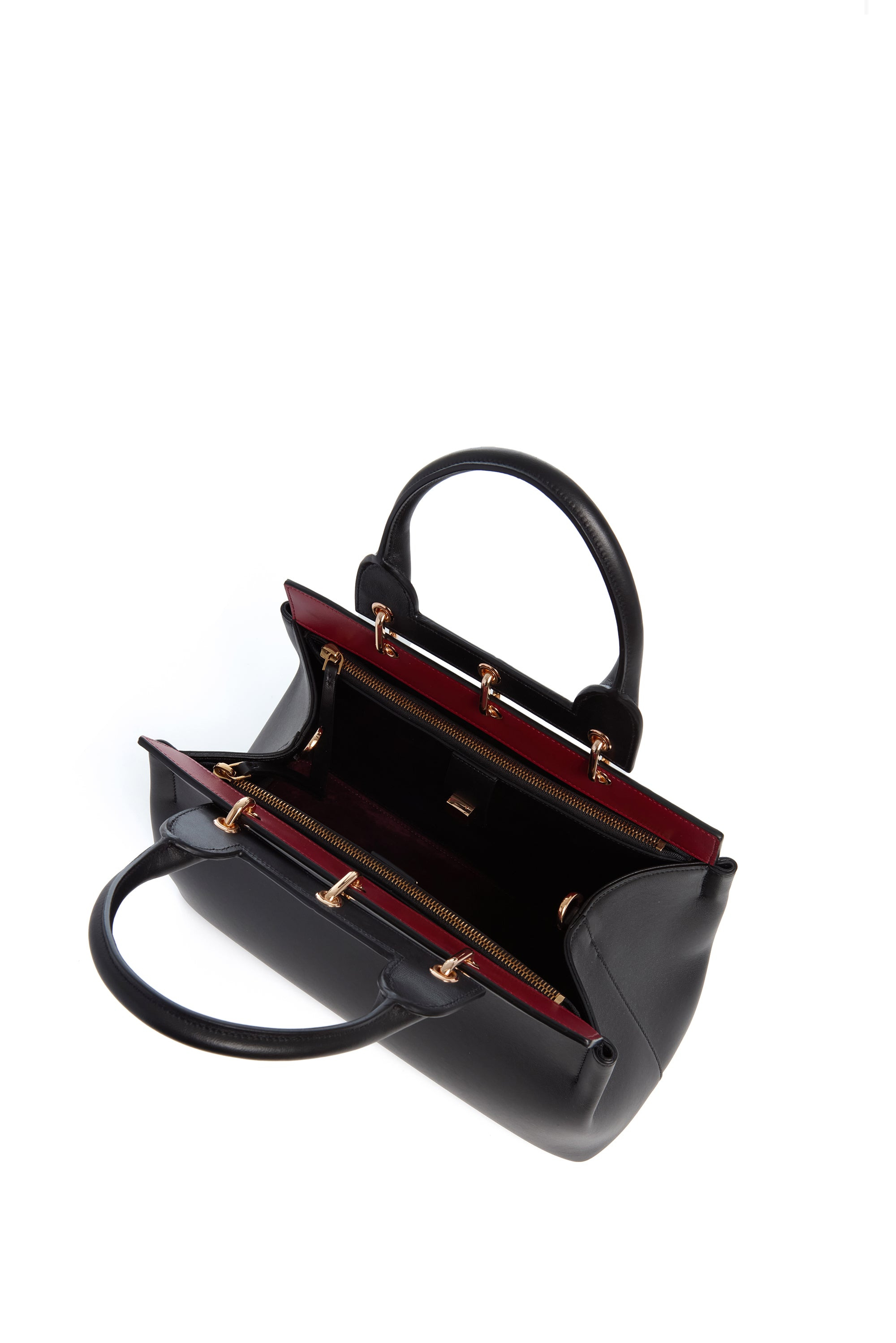 Small Amethyst Bag in Black Nappa Leather - 4
