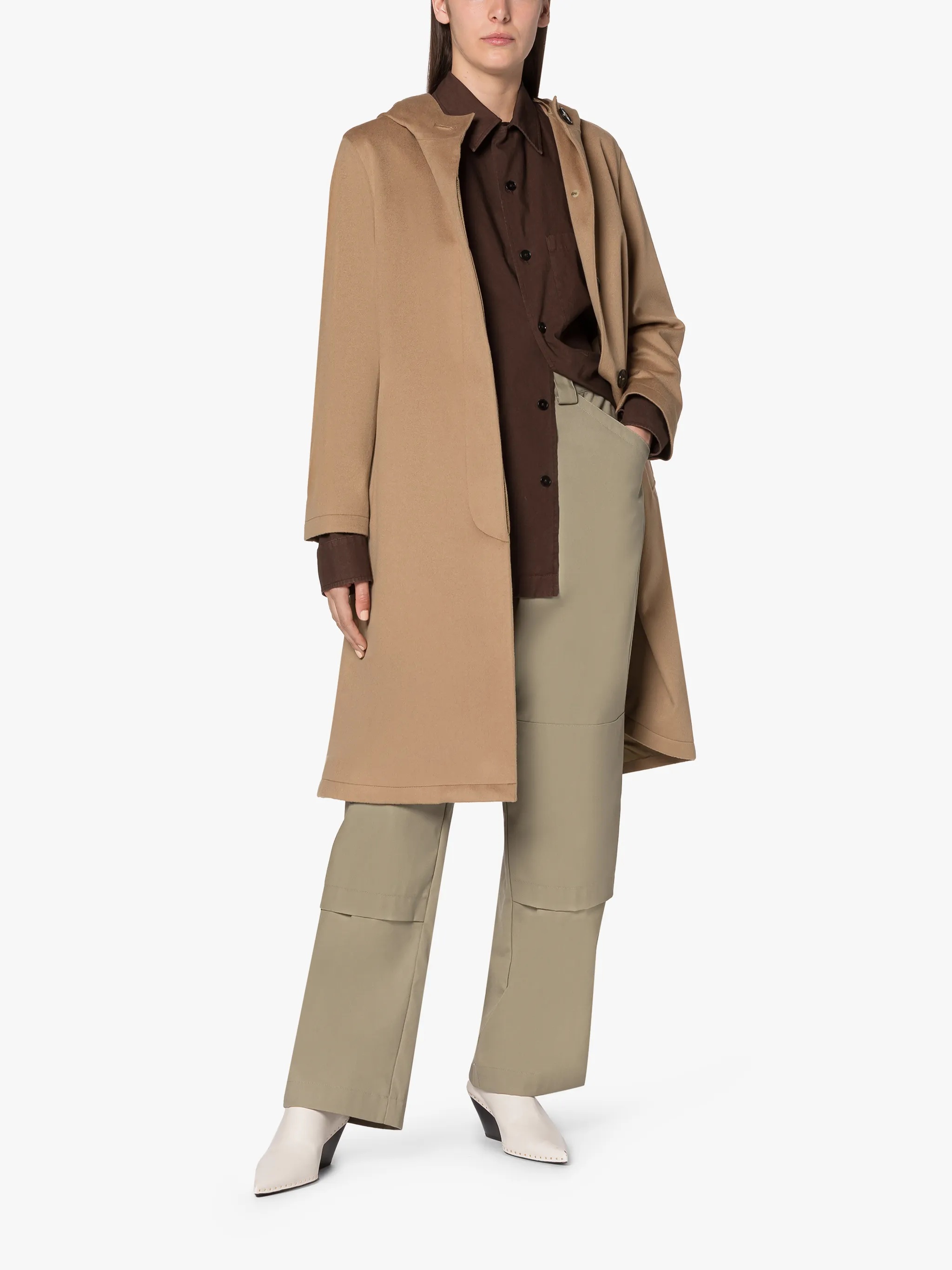 INNES CAMEL STORM SYSTEM WOOL HOODED COAT - 2