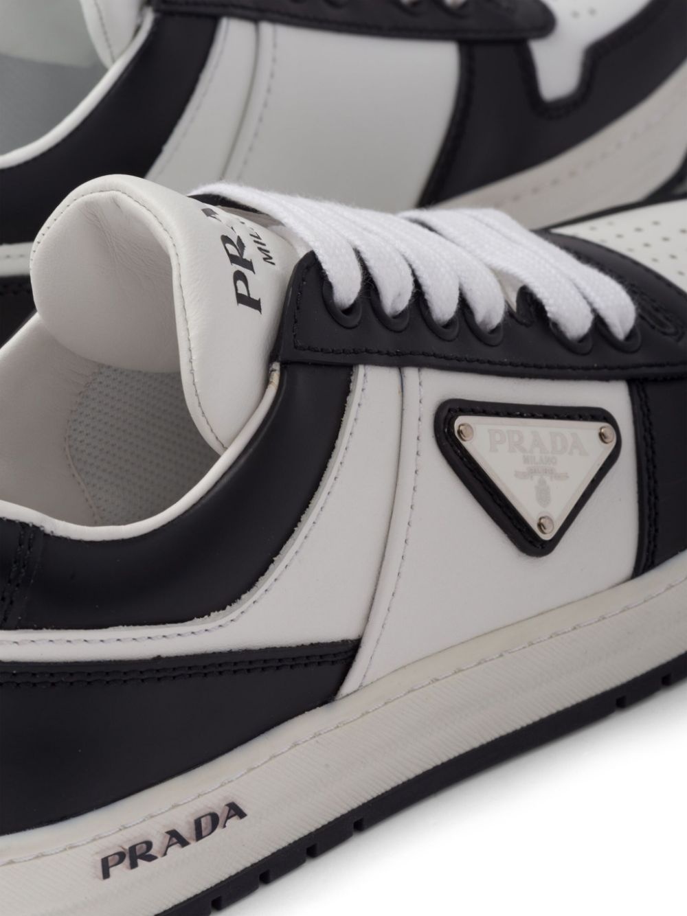 PRADA ♪ Downtown スニーカー 1E792M3LPIF0964 Prada Downtown Leather Low Cut Sneakers 36.5 Blue Leather