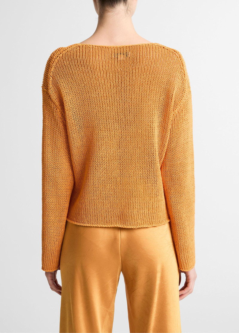 Vince Italian Coated Cotton-Blend Sweater outlook