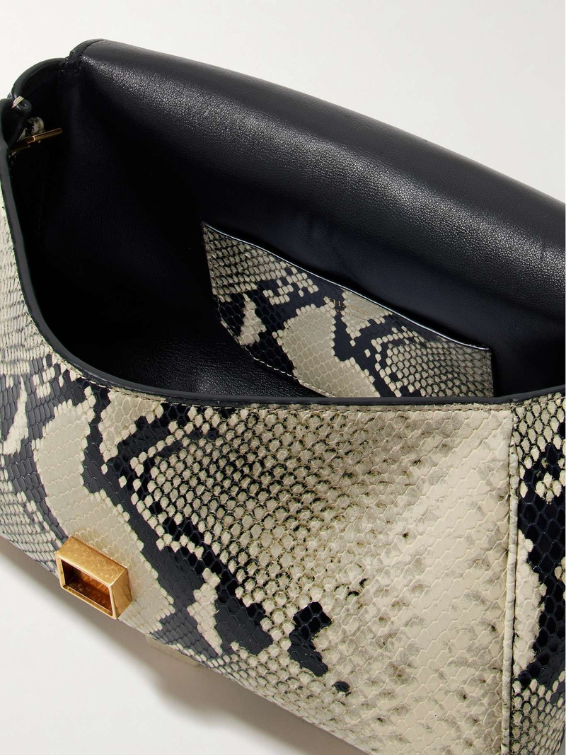 Audrey snake-effect leather shoulder bag 5