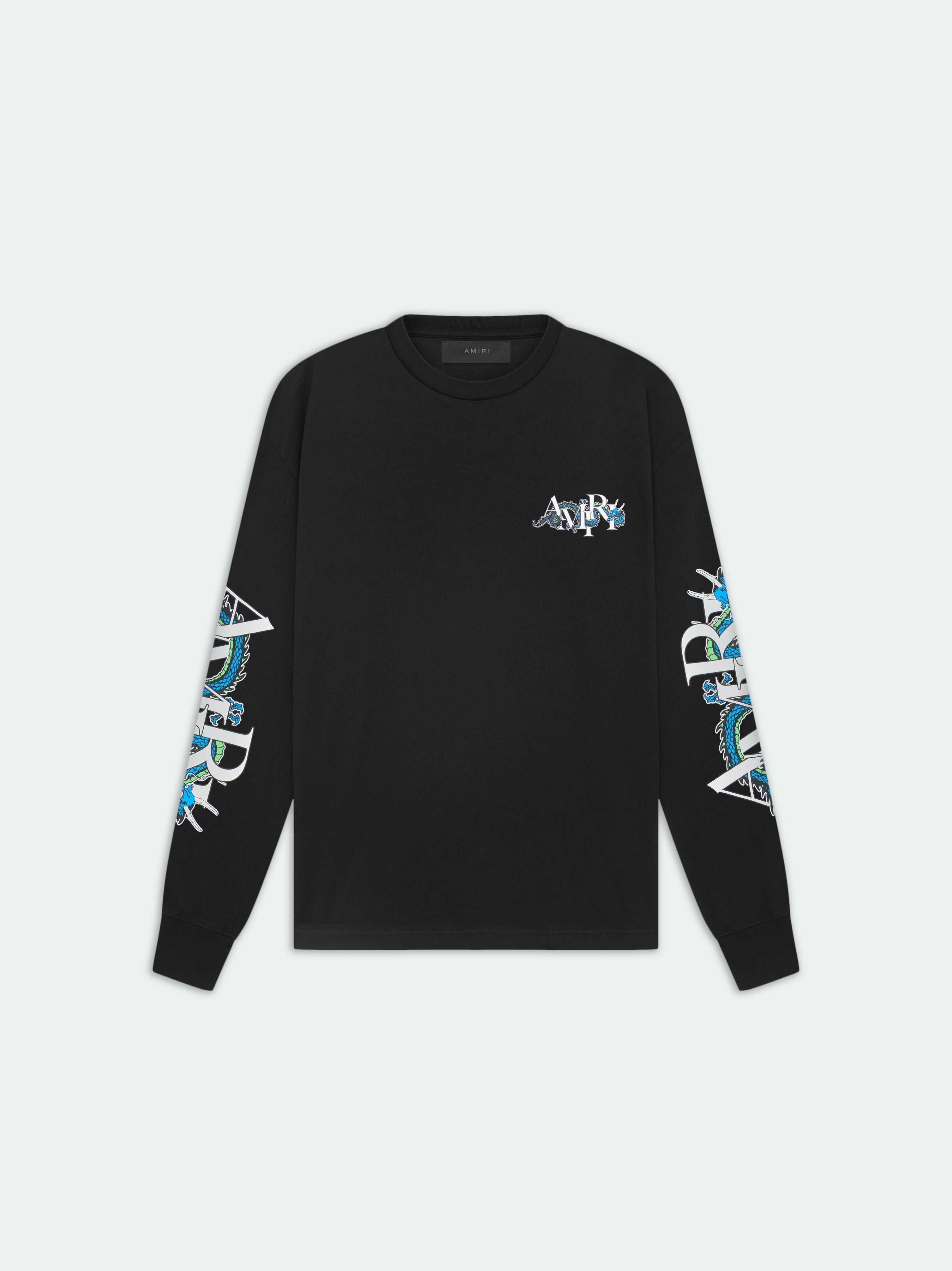 ラグジュアリーストリート【AMIRI】CNY Dragon 長袖Tシャツ AMIRI Black CNY Dragon Long Sleeve T-Shirt | ssense | REVERSIBLE