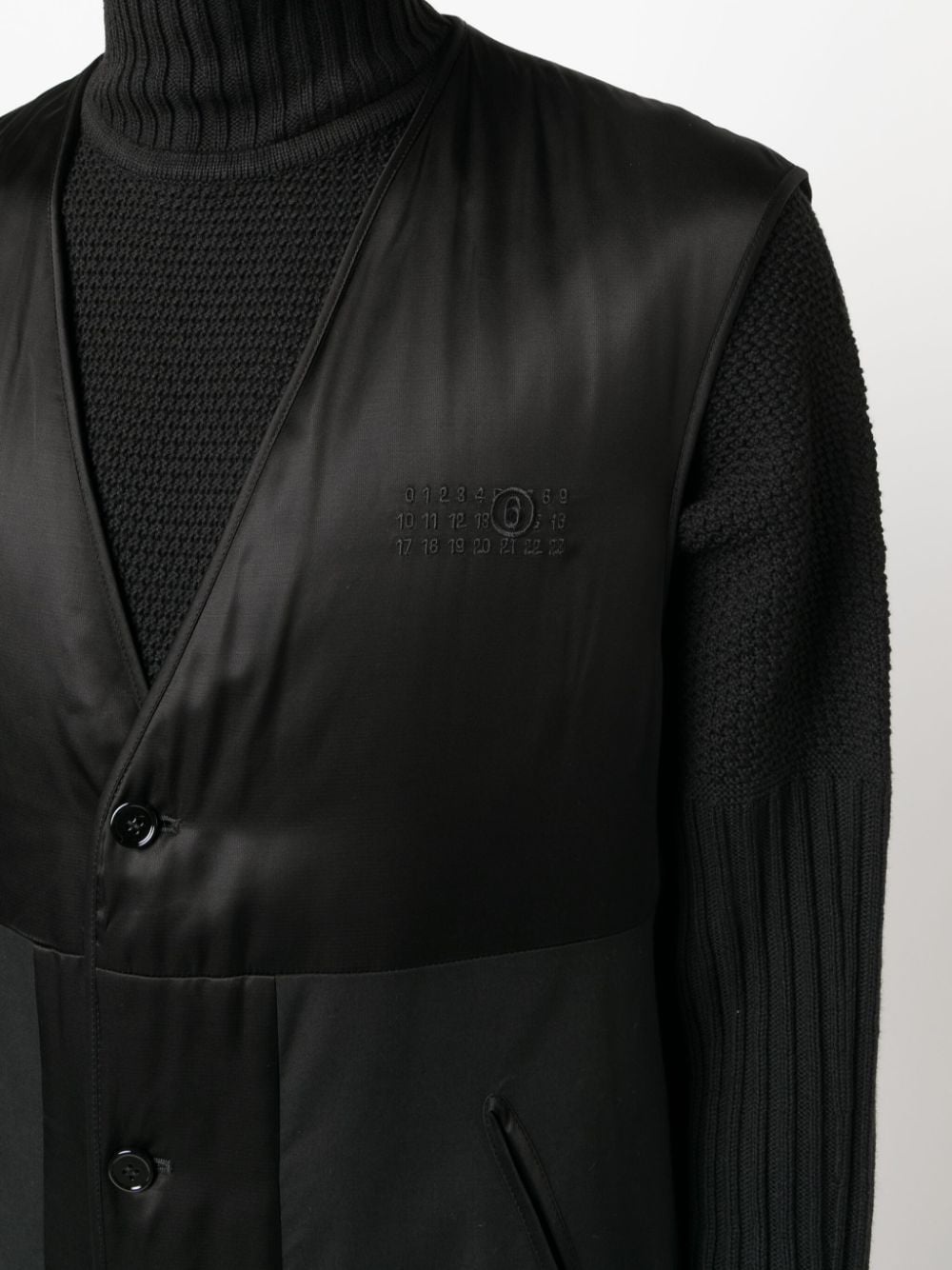 two-tone wool gilet - 5