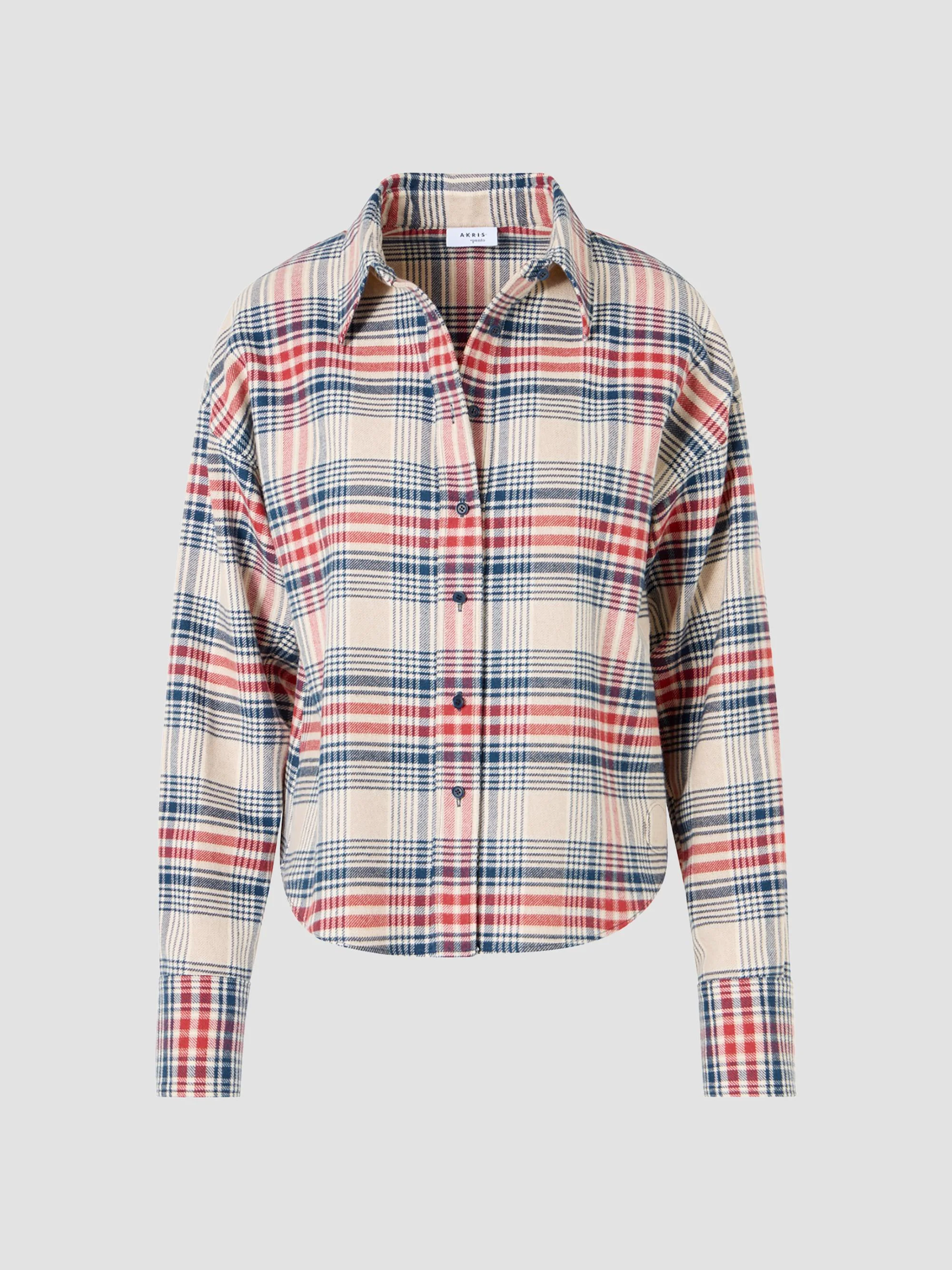 Women's Plaid Brushed Cotton Flannel Shirt - Cashew Multicolor - 1