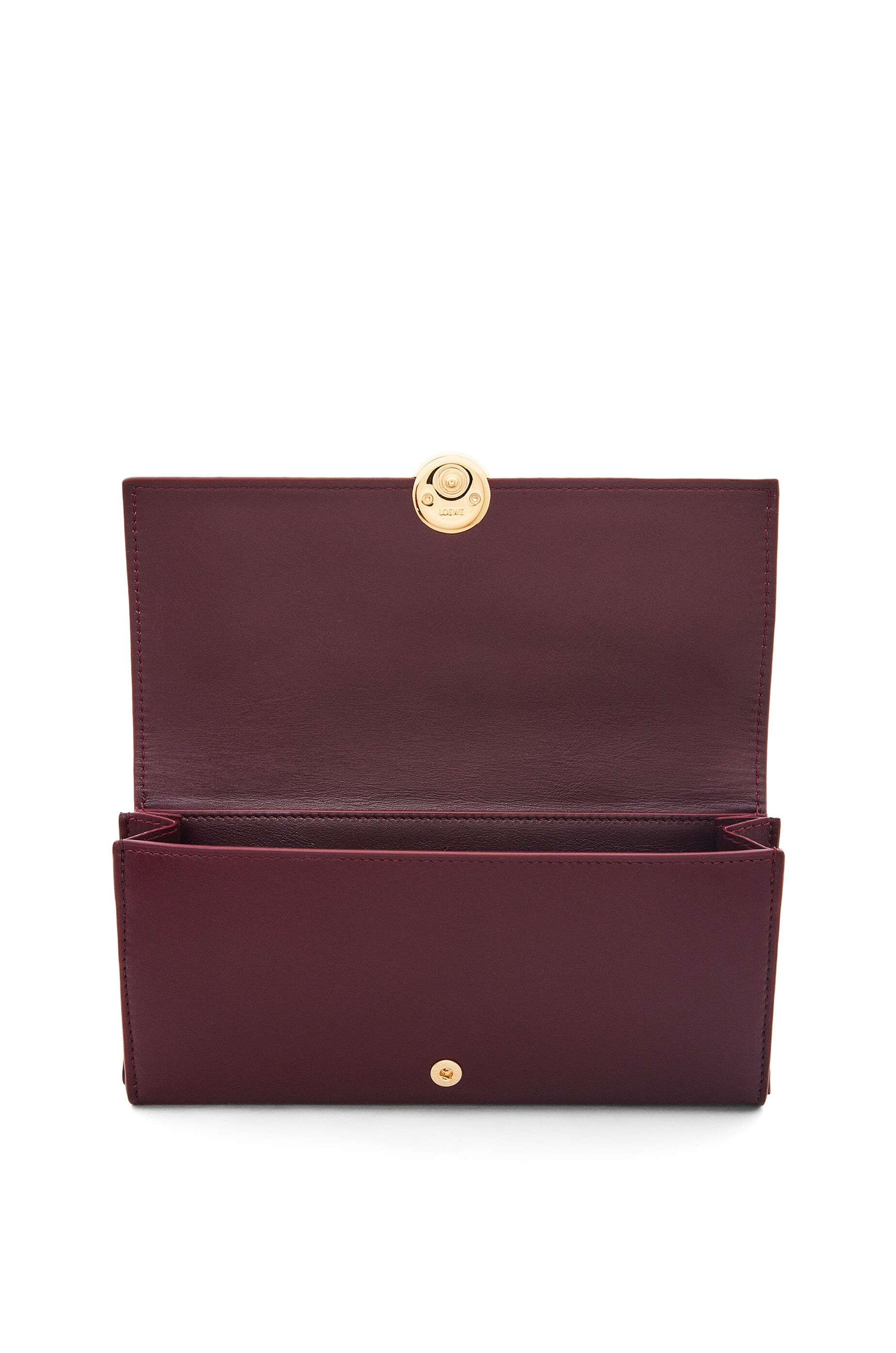Pebble continental wallet in shiny nappa calfskin - 2