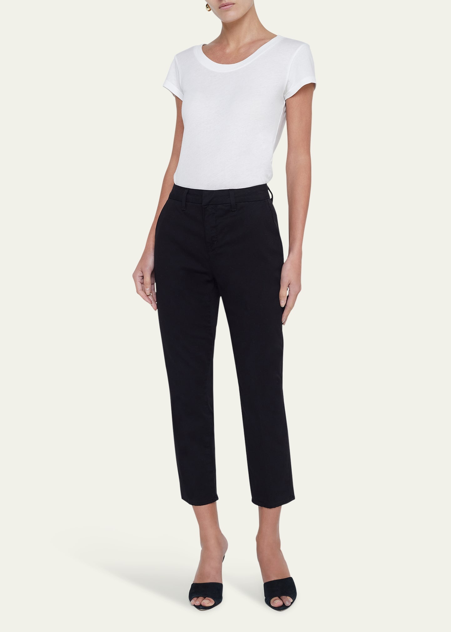 Harlow High-Rise Cropped Slim Trousers - 2