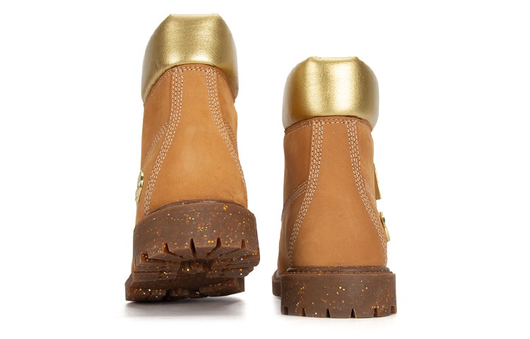 (WMNS) Timberland Heritage 6 Inch Waterproof Boots 'Wheat Nubuck with Gold' A5RS8231 - 4