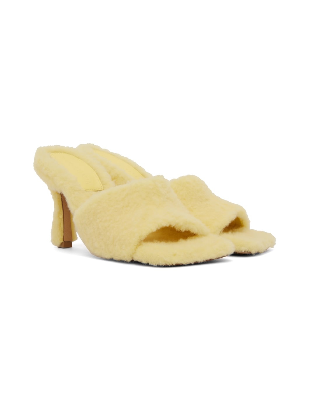 Yellow Stretch Heeled Sandals - 4