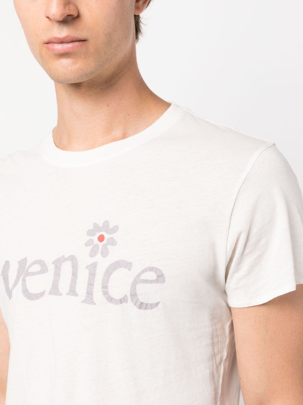 Venice slogan-print cotton T-shirt - 6