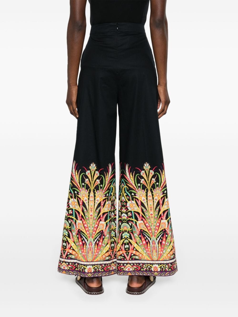 botanical-print palazzo pants - 4