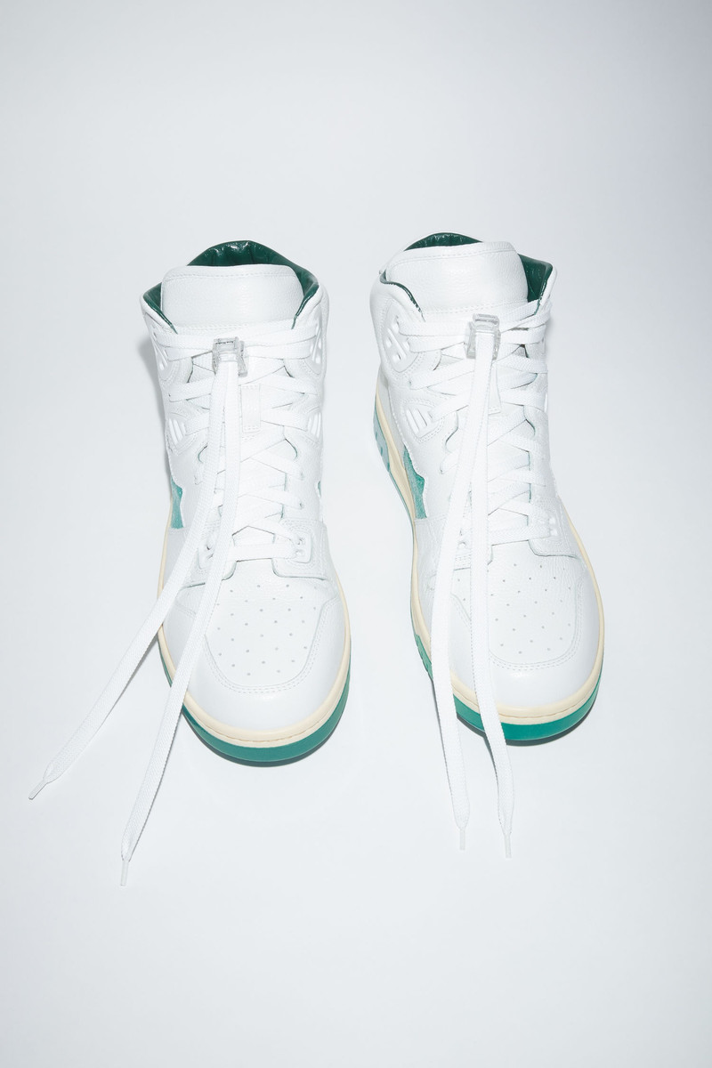 High top sneakers - White/green 2