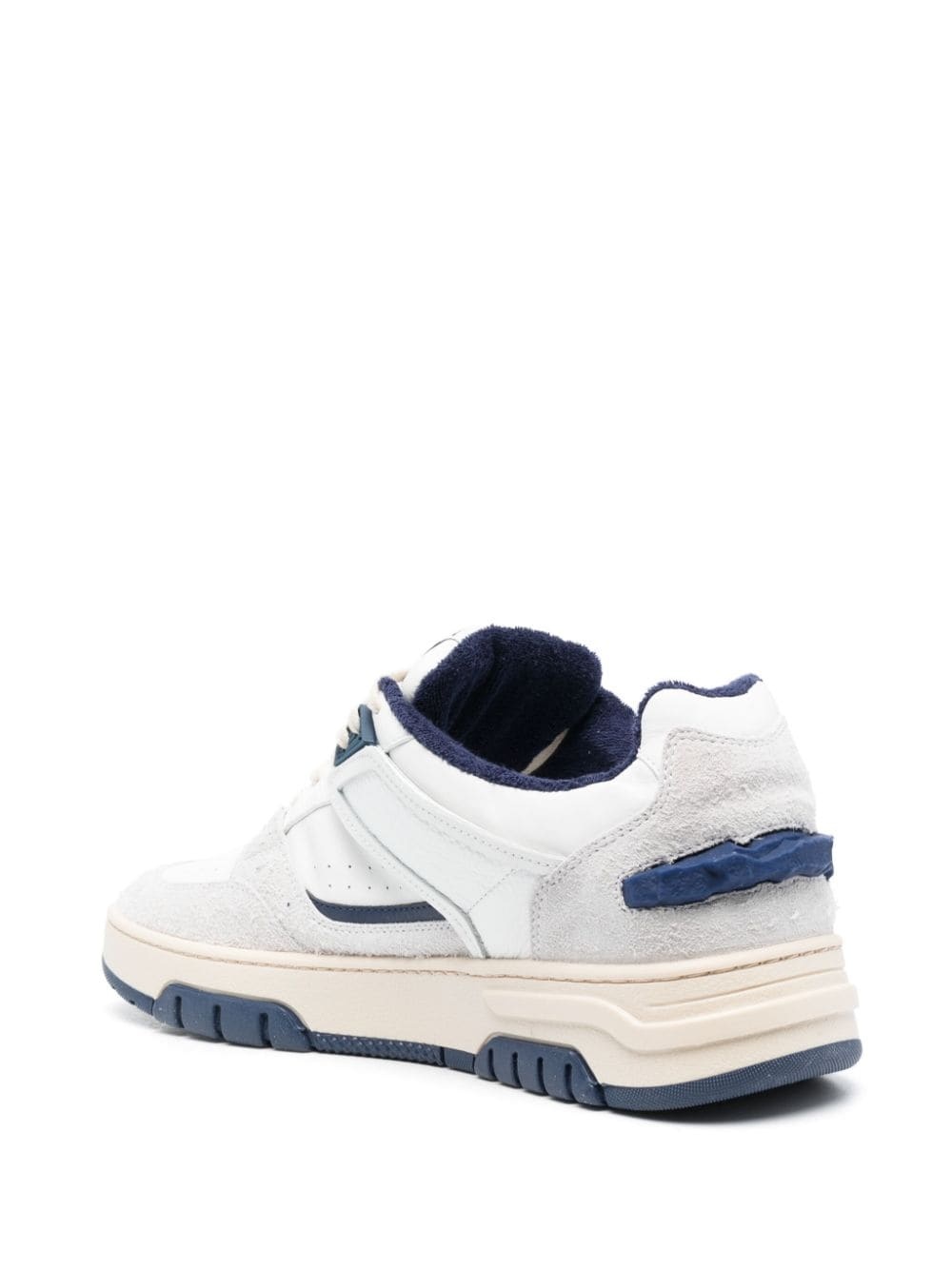 colour-block panelled leather sneakers - 3